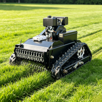 Tondeuse robot compacte 550 mm à lame rotative, diesel 4 temps, télécommandée, sur chenilles, homologuée CE, pour vignobles, vergers et fermes