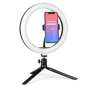 Lampe Annulaire LED à <span class=keywords><strong>Prix</strong></span> Réduit, 26 cm (10") avec Support Téléphone, Lampe Annulaire <span class=keywords><strong>de</strong></span> Maquillage <span class=keywords><strong>de</strong></span> Bureau Dimmable, Parfaite pour le Streaming en Direct et TikTok - Product Image 5