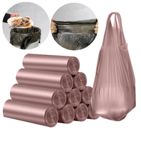 Usine directe taille et style personnalisés t-shirt noir écologique sac à ordures sac poubelle en plastique sacs de doublure de poubelle doublures de poubelle