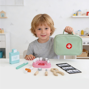 Ensemble de jouets de dentiste en <span class=keywords><strong>bois</strong></span> Simulation de jeu de rôle pour enfants Jouet de <span class=keywords><strong>docteur</strong></span> - Product Image 3