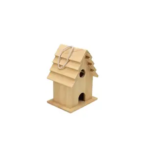 Hot Sale Parrot Breeding Box Outdoor Garden Decoration creative idea Wooden Bird Nest Small Large Medium Bird House