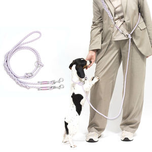 Guinzagli per animali domestici per cani all'ingrosso al guinzaglio cane con Logo riflettente di colore personalizzato per cani in Nylon corda moderna comoda guinzaglio a mani libere - Product Image 6