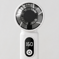 Ventilador de Mano con Batería, Ventilador Personal de Clase A para Automóvil y Autocaravana, Motor sin Escobillas, Bajo Nivel de Ruido, 4-6 Horas de Autonomía