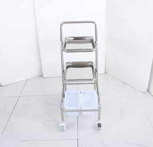 TRO-KF2021 Chariot à instruments Mayo médical en acier inoxydable à double tige réglable en hauteur Table Mayo - Product Image 6