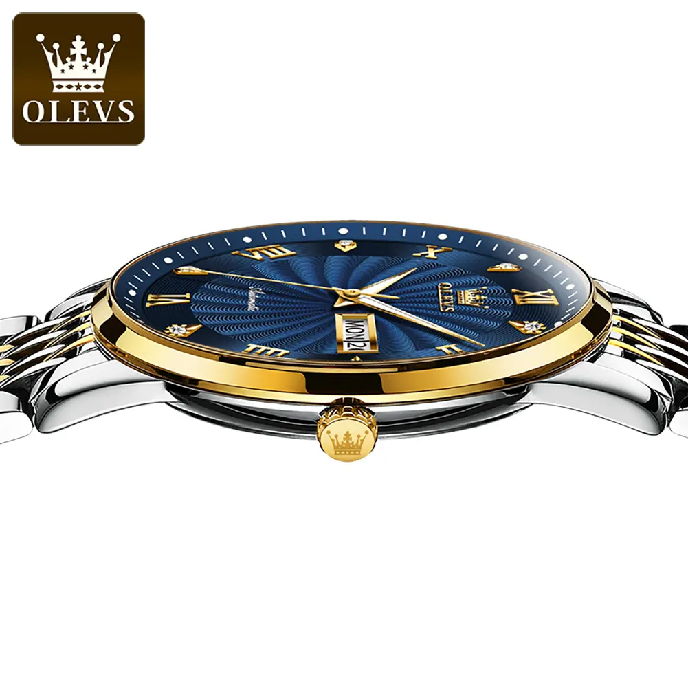 OLEVS 6630 Luxury Watch Mechanical Moon Phase Calendar High Quality Automatic Tourbillon Mechanical Man Watch