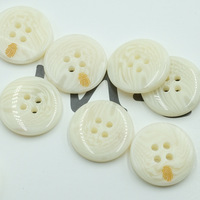 Botón de 4 agujeros de grano de madera de imitación Beige crema, botones redondos de resina de cuatro ojos para camisa de suéter cortavientos