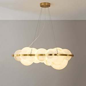 Creative Chandelier Oval Gold LED <b>Light</b> E27 Switch Control 3-Year Warranty - Product Image 1
