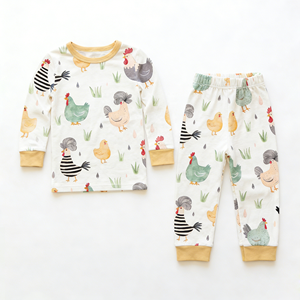 Set Casual Autunnale per Ragazze di 12 <span class=keywords><strong>Anni</strong></span>, <span class=keywords><strong>Abbigliamento</strong></span> per Bambini, Completo 2 Pezzi con Maglietta a Maniche Lunghe e Pantaloni in Cotone, Personalizzabile sul Retro del Collo - Product Image 1