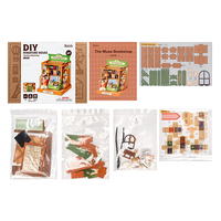 Robotime Rolife Cadeau idéal Maison miniature à construire soi-même DS040 Le modèle de librairie La Musée Kit de modélisme en bois 3D Puzzles en bois