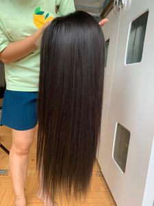 Perruque Lace Closure Frontal Wig naturelle, cheveux bruts de qualité supérieure, cuticules alignées, prix de gros - Product Image 6