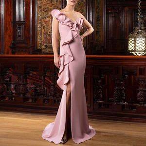 OEM/ODM elegante <span class=keywords><strong>abito</strong></span> Modulare con volant spalle scoperte Maxi <span class=keywords><strong>abito</strong></span> da <span class=keywords><strong>sposa</strong></span> <span class=keywords><strong>sposa</strong></span> donna <span class=keywords><strong>abito</strong></span> da <span class=keywords><strong>sposa</strong></span> <span class=keywords><strong>abito</strong></span> da sera stile festa - Product Image 6