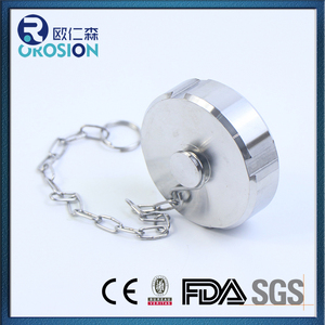 Vệ sinh thép không gỉ 304 316L Công Đoàn vòng ống phù hợp mù <span class=keywords><strong>cap</strong></span> <span class=keywords><strong>DN25</strong></span> SMS DIN nữ chủ đề Công Đoàn mù hạt với chuỗi - Product Image 3