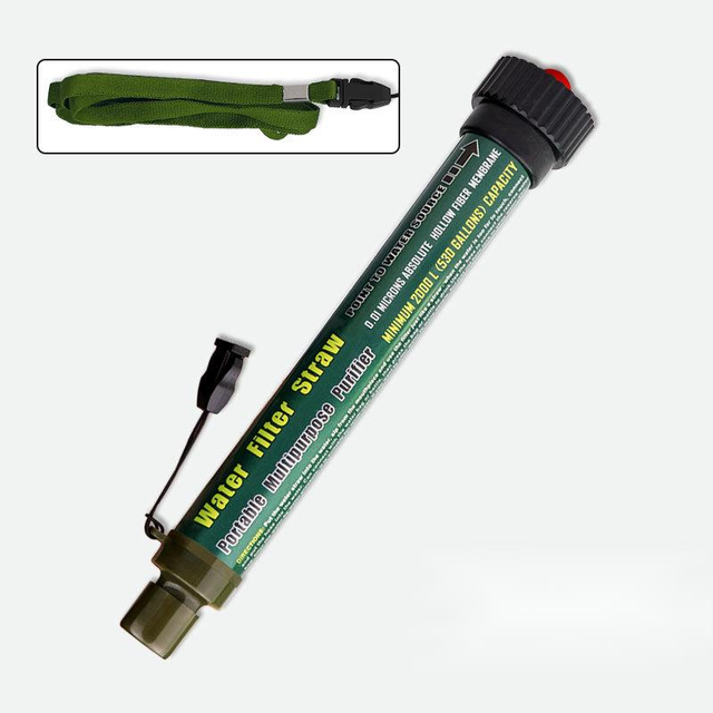 Water Purifier Hiking Personal Portable Emergency Outdoor Water Filter Straw Camping Survival Disaster Rescue Filter Equipment