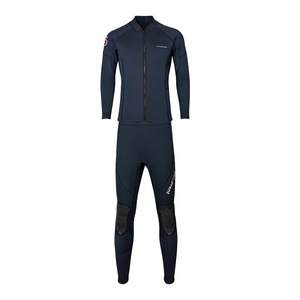 Traje de neopreno de dos piezas para mujer, 1.5 mm, manga larga, cuello alto, impermeable, para natación, surf y buceo - Product Image 4