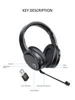 Auriculares OEM 2.4G con Micrófono, USB de 3.5 mm, Auriculares Oficiales para Call Center, Cancelación de Ruido Ambiental