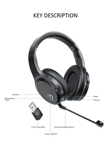 Casques OEM 2.4G & Bluetooth avec microphone, prise jack 3,5 mm, USB, officiels pour centre d'appels - Product Image 5