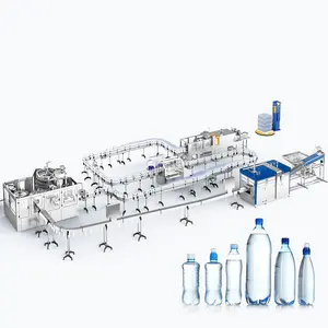 Complete Set Plastic PET Bottle Medium Scale Automatic Small Bottle Drinking Pure Mineral Water Filling Machine