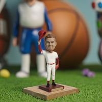 Statue de tête de bobble en résine personnalisée sculpture de joueur de baseball thème artistique ornement de bureau et décoration de la maison cadeau souvenir
