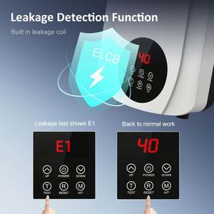 Calentador de agua de ducha de baño portátil marca Anlabeier 220V 5.5kw calentador de agua eléctrico con Control táctil SS304 25-55 - Product Image 2