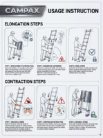 Échelle télescopique pliable en alliage d'aluminium, 8 marches, 150 kg, accès au toit de la tente, installation rapide 4 saisons, Klappleiter Teleskopleiter