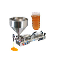 Machine de remplissage de pâte semi-automatique à tête unique G1W50-500ML, piston pneumatique, machine de remplissage manuelle de sauce épaisse et de crème