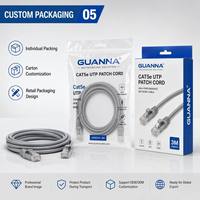 Kabel Patch Ethernet Cat5e UTP CCA Harga Terbaik, RJ45 Tanpa Pelindung, Kabel LAN Jaringan Bersertifikasi CE/FCC, Panjang Dapat Disesuaikan untuk Sekolah