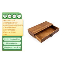 Organisateur de tiroir en bois de noyer avec anse en bronze antique, rangement pour table de chevet, petits objets, décoration, vente en gros directe d'usine