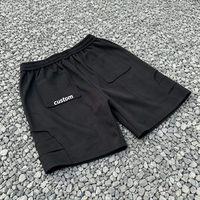 Shorts de jogging amples pour hommes, imprimés sur mesure, longueur genou, déchirés, effet usé, style vintage, délavés à l'acide