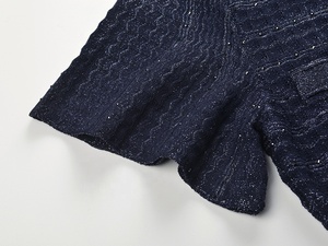 OUDINA Nuovo Elegante <span class=keywords><strong>Abito</strong></span> <span class=keywords><strong>Lungo</strong></span> a Righe con Collo Tondo e Maniche Corte per Donne - Product Image 4