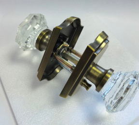 Maçaneta de Porta de Privacidade de Cristal para Quartos e Banheiros com Portas de Vidro, Design Clássico, Ambidestra, Fácil de Usar - Product Image 5