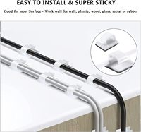 Pinces de gestion de fil électrique polyvalentes adhésives fortes Kit de clips de câble blanc noir support en Silicone et organisateur de couverture