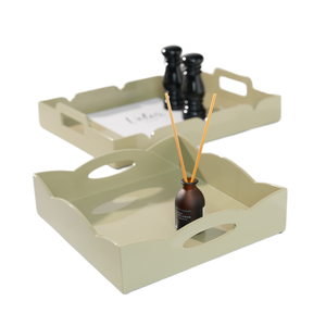 Plateau de service en laque artisanal lustré, accessoire de table décoratif poli, artisanat haut de gamme pour les maisons modernes - Product Image 1