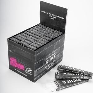 Cônes à rouler classiques à combustion lente ultra-fins - Gomme arabique naturelle, logo personnalisable, tailles 78-109 mm, utilisation manuelle/machine - Product Image 5