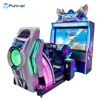 Machine de jeu de tir d'arcade, simulateur de vol de chasseur aérien Tomcat, borne de tir avec éclairage LED pour parc d'attractions