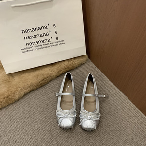 QuiteS 2026 Summer New <strong>Leopard</strong> <strong>Print</strong> Strappy <strong>Flat</strong> <strong>Shoes</strong> Fairy-style Mary Jane <strong>Shoes</strong> French Style Single Buckle <strong>Shoes</strong> - Product Image 3