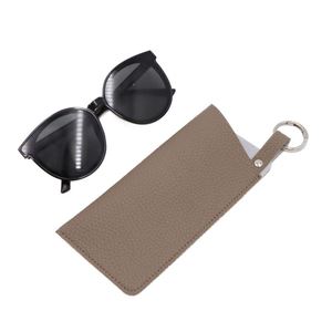Eyeglass <b>Case</b> Faux Leather Soft Holder Pocket <b>Cases</b> Slim Travel Pouch Portable <b>Glasses</b> With Keyring Sunglasses Storage Bag - Product Image 2