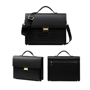 Người Đàn Ông Của Không Thấm Nước Chính Hãng Da Cứng Túi Đa Năng Cầm Tay Văn Phòng Bao Chống Trộm Kết Hợp Khóa Kinh Doanh Máy Tính Xách Tay Cặp - Product Image 4