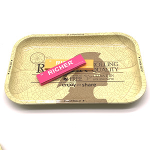 Juego de Papel de Liar Marrón Ecológico Sin Blanquear con Molinillo de Hierbas y Bandeja Metálica para Liar, Accesorios para Fumar, Regalo - Product Image 4