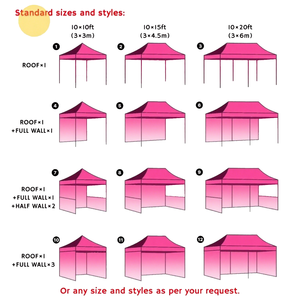 Carpas de Exhibición para Eventos, Carpa Plegable Personalizada, Carpa de 10x10 para Ferias Comerciales, Carpas Publicitarias Rosas <span class=keywords><strong>en</strong></span> Venta - Product Image 6
