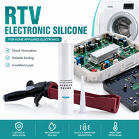 Silicone RTV neutre stable de 300 ml pour le remplissage de joints et l'atténuation des vibrations, silicone non-affaissable pour l'électronique extérieure, silicone flexible
