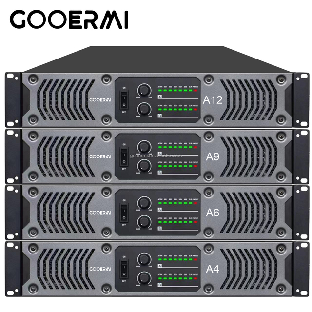 A4/A6/A9/A12L Power Amplifier Professional 2U 2-channel 800-watt DJ, PA, Stage Sound System Amp