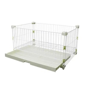 Cage pour animaux de compagnie Lejia, structure en fer, rectangulaire, pliable, avec roulettes, pour chiens, chats, lapins, petite et moyenne taille, multifonctionnelle, empilable - Product Image 4