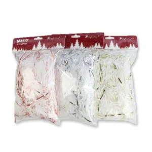 Elsas paper christmas ornaments colorful raffia paper mix shiny shredded paper gift packing filler