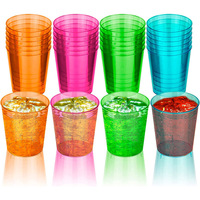 Verres à vin jetables en plastique couleur 2OZ Tasse jetable PS Tasses à vin pour fête Gobelet en plastique Tasse à vin jetable