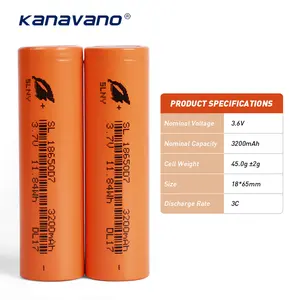 China suppliers great popularity rechargeable 18650 3.6v 3200mah high discharge rate battery cell for electric bike