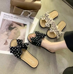 Chaussons pour femmes, sandales d'été, chaussures plates décontractées, nœud papillon, chaussures d'été décontractées pour femmes, tongs plates - Product Image 2