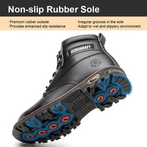 DEBONSAPT 2022 <span class=keywords><strong>Scarpe</strong></span> <span class=keywords><strong>Antinfortunistiche</strong></span> da Uomo <span class=keywords><strong>Marroni</strong></span>, Stivali da Lavoro a Taglio Medio, Traspiranti, Protettive e Industriali, Modello Casual di Grande Successo - Product Image 4