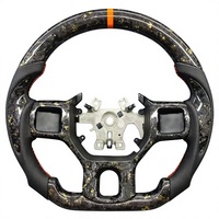 Volant personnalisé en fibre de carbone véritable pour Dodge RAM 1500 2500 3500, amélioration de l'intérieur du camion, style sportif