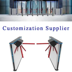 Porte de sécurité entièrement automatique de tourniquet de barrière d'oscillation pour le contrôle d'accès facial d'immeubles de bureaux avec le mécanisme électronique - Product Image 5