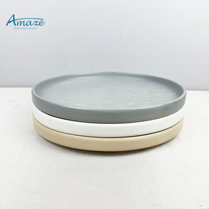 8,5 pulgadas varios colores logotipo personalizado superficie en relieve plato lateral para servir comida aperitivo <span class=keywords><strong>tapas</strong></span> platos de cerámica para restaurante - Product Image 4
